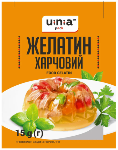 Желатин харчовий Una Pack 15г